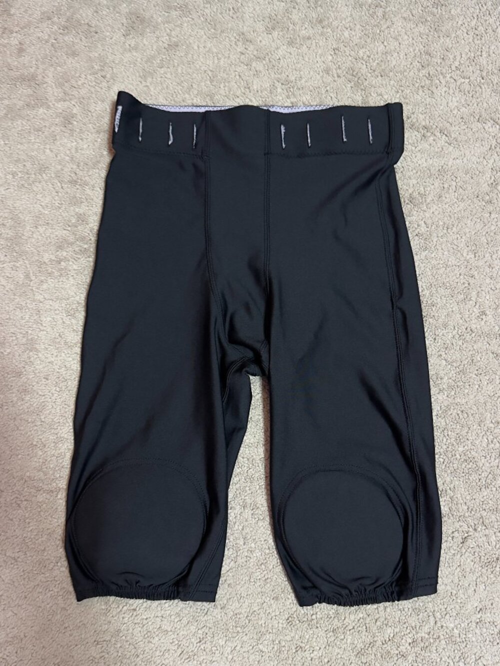 Mens Black Football Pants With Knee Pads Size Medium